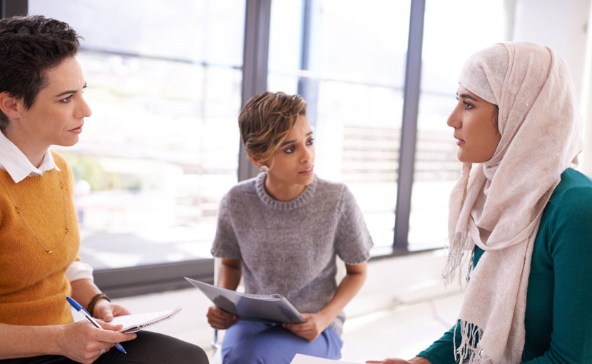 People having a meeting
