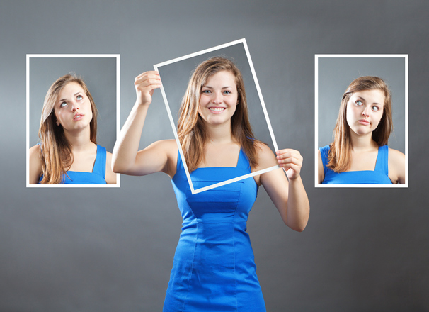 Youth with 3 headshots showing different facial expressions