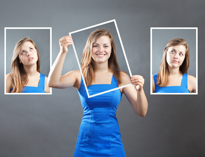 Youth with 3 headshots showing different facial expressions