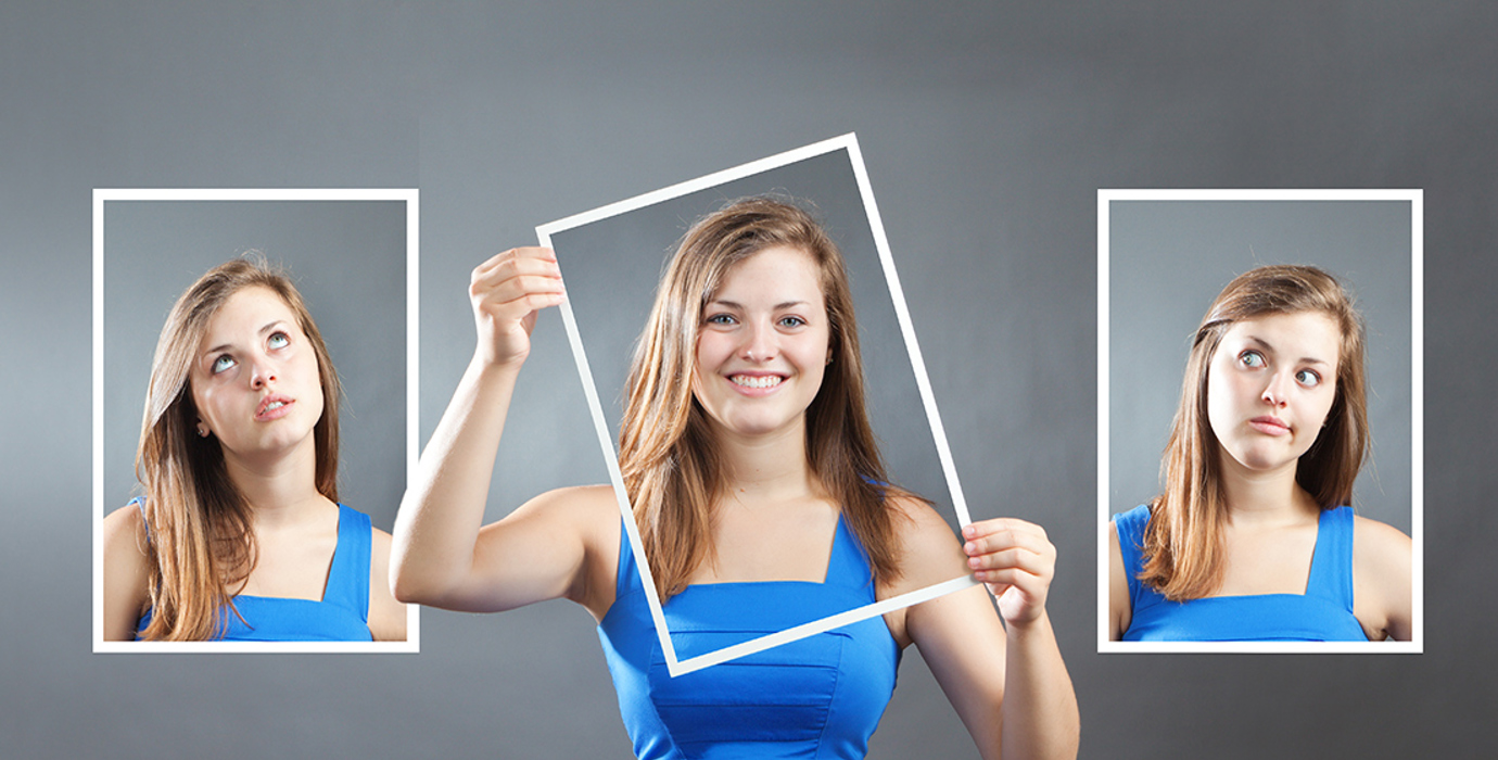 Youth with 3 headshots showing different facial expressions