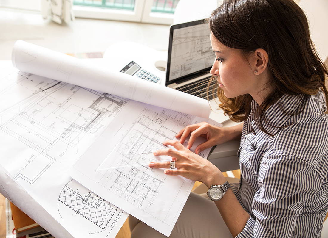 female architect at work