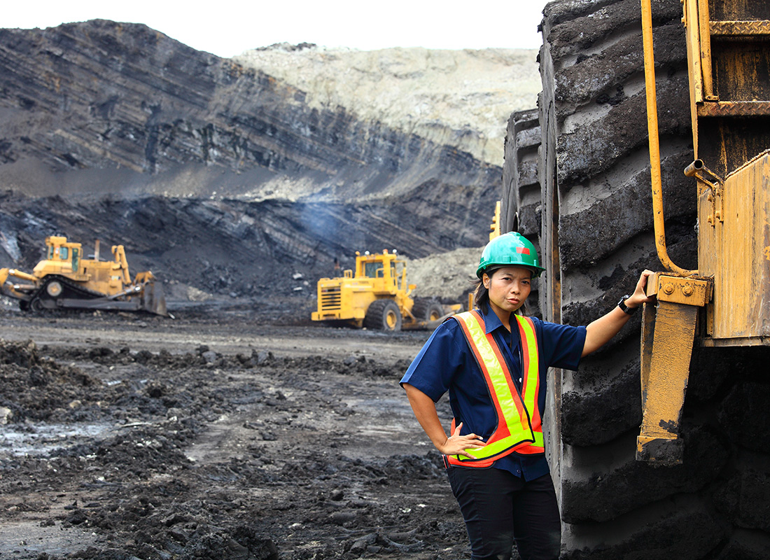 Coal Mining Equipment At Work