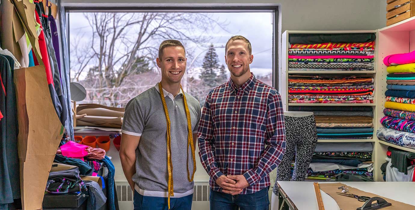 Clothing store entrepreneurs in their workshop.