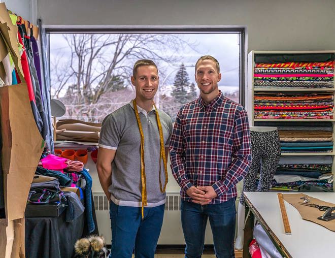 Clothing store entrepreneurs in their workshop.