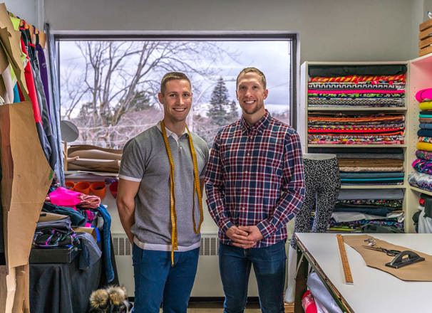 Clothing store entrepreneurs in their workshop.