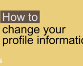 How to change your profile information