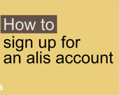 How to sign up for an alis account