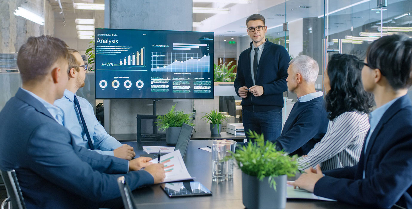 Presentation at a business meeting