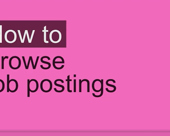 "How to browse job postings" video title screen