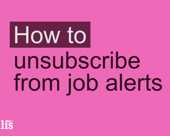 "How to unsubscribe from job alerts" video title screen
