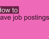 "How to save job postings" video title screen