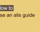 "How to use an alis guide" video title screen