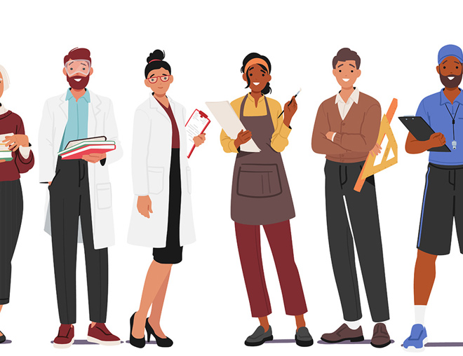 illustration-characters-representing-variety -f-occupations