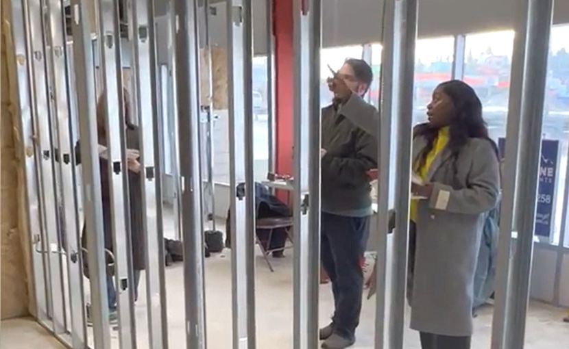 interior designer on worksite